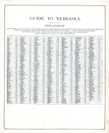Nebraska - Guide, United States 1885 Atlas of Central and Midwestern States